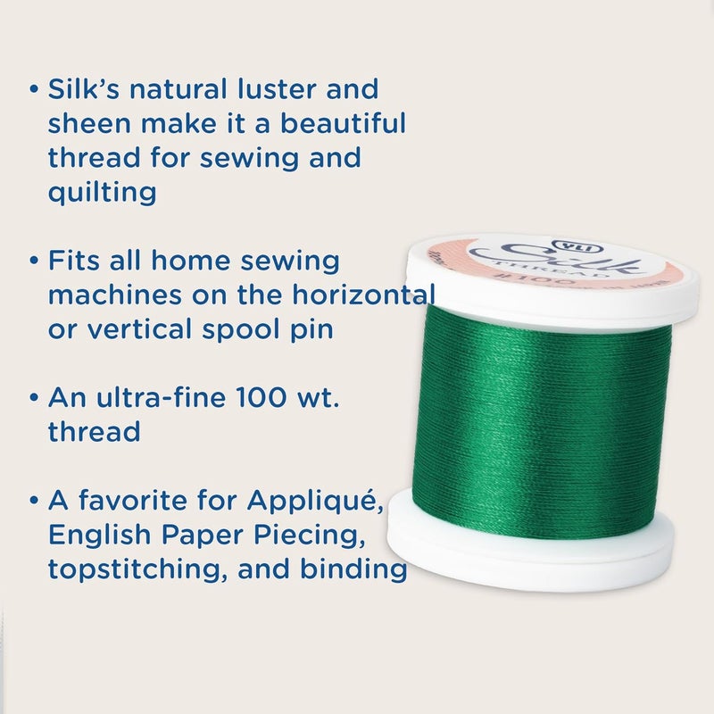 YLI Threads Silk Thread – 100 wt Fine Japanese Silk for Appliqué, EPP, and Quilting - Light Plum - Image 3